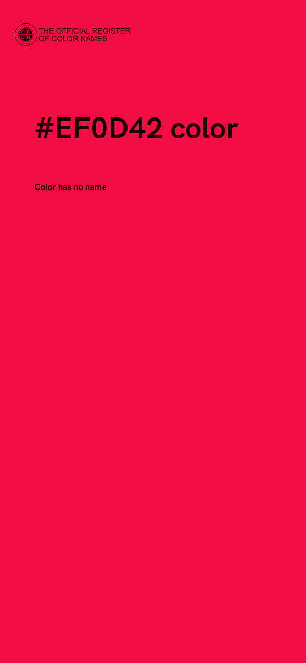 #EF0D42 color image