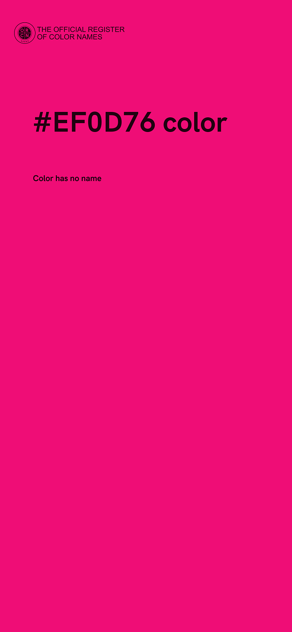 #EF0D76 color image