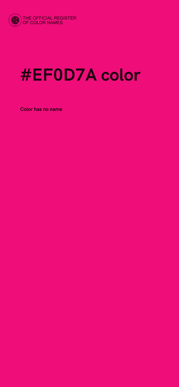 #EF0D7A color image