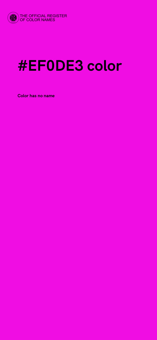 #EF0DE3 color image