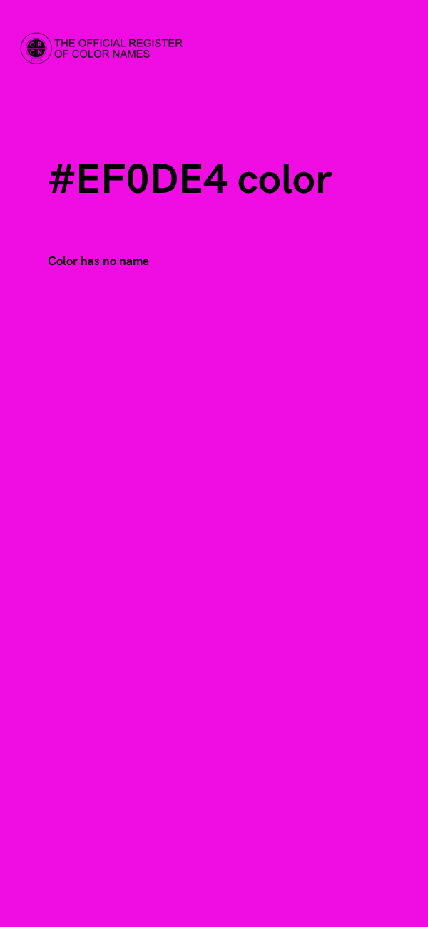 #EF0DE4 color image