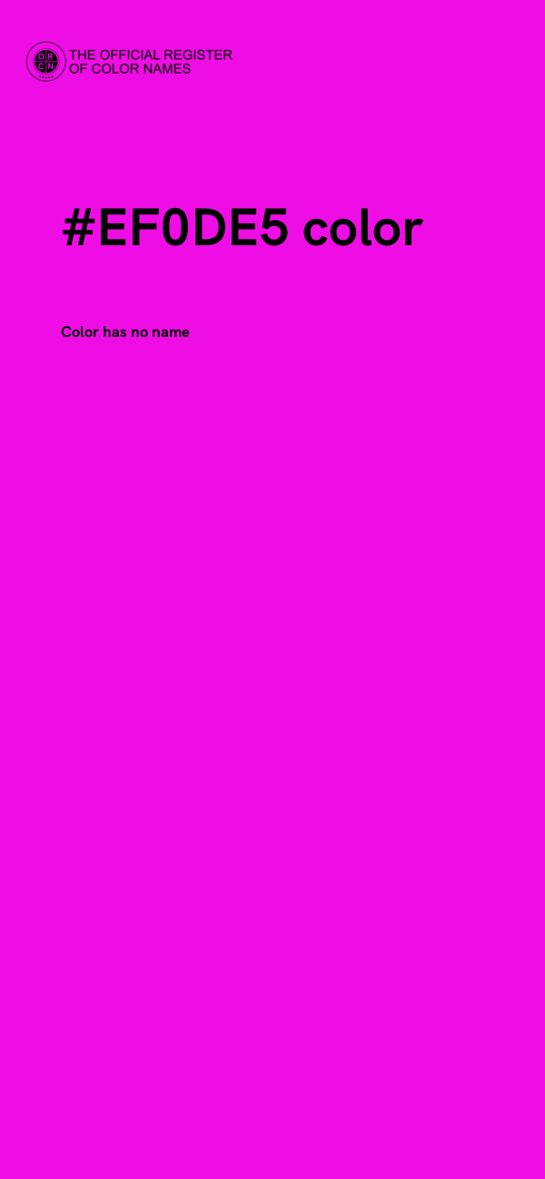#EF0DE5 color image