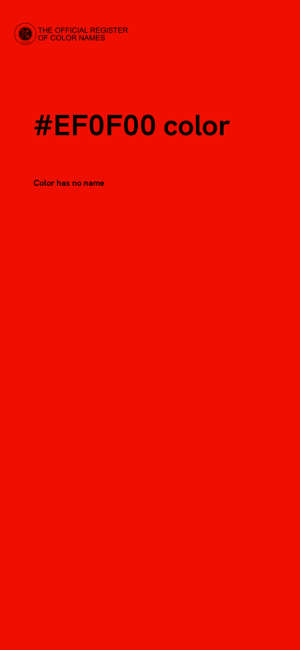 #EF0F00 color image