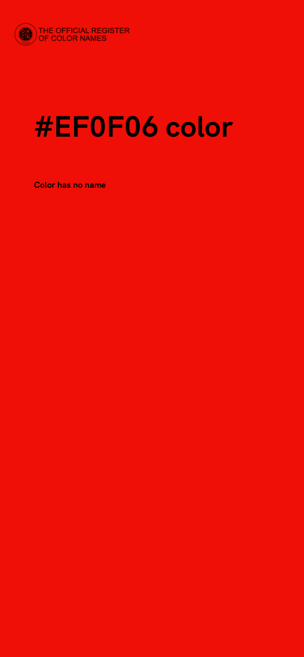 #EF0F06 color image