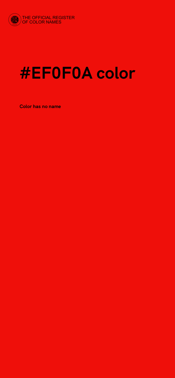 #EF0F0A color image