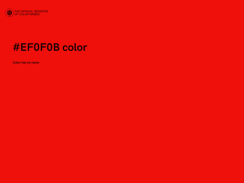 #EF0F0B color image