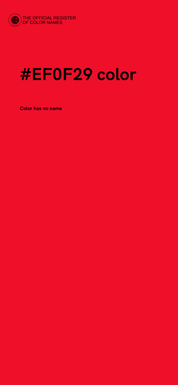 #EF0F29 color image