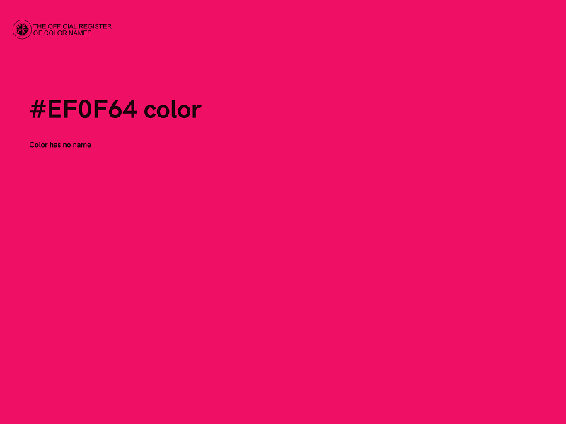 #EF0F64 color image