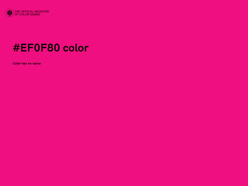 #EF0F80 color image