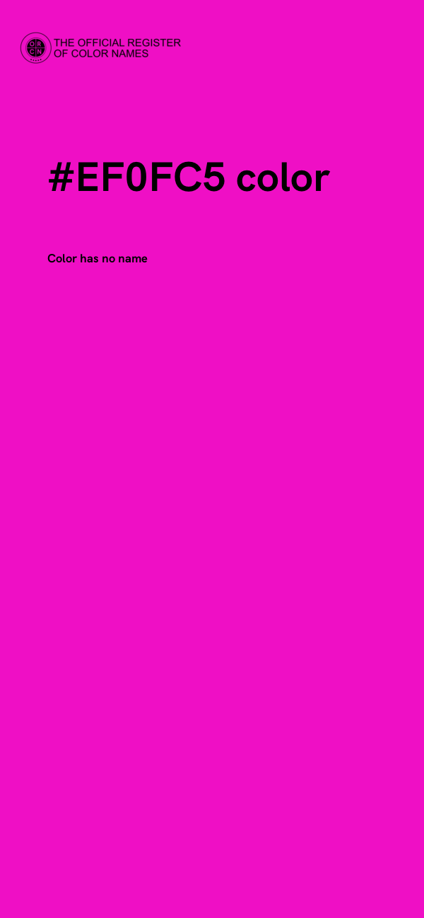#EF0FC5 color image