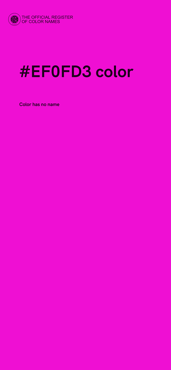 #EF0FD3 color image