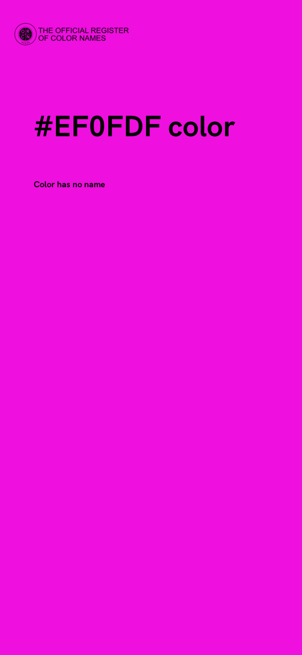 #EF0FDF color image
