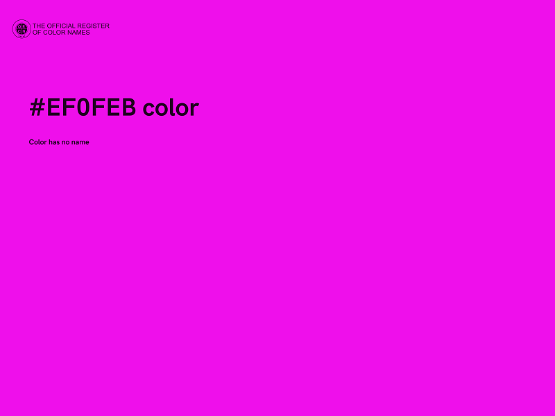 #EF0FEB color image