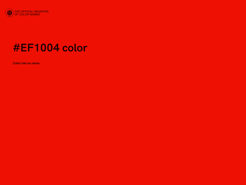 #EF1004 color image