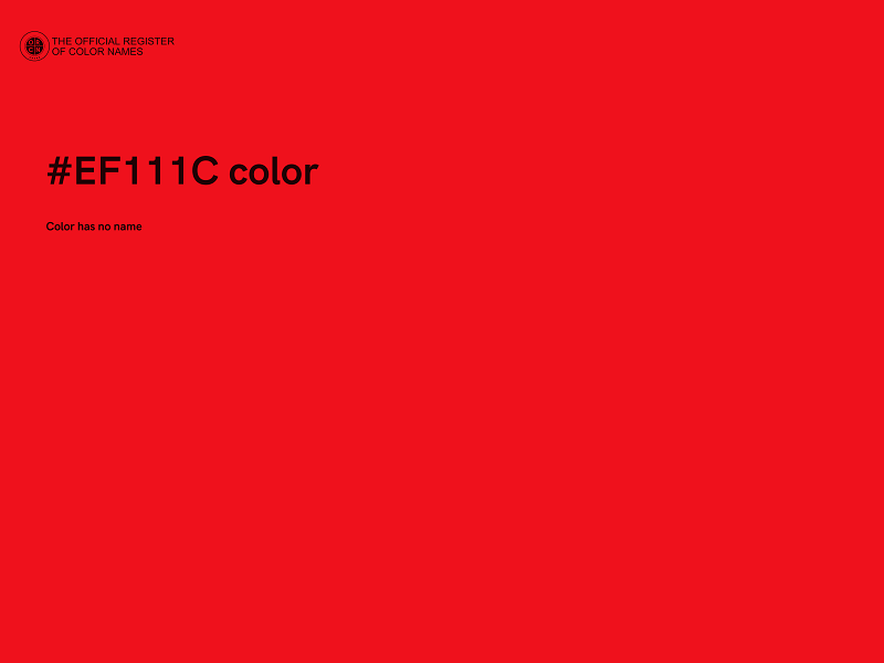#EF111C color image