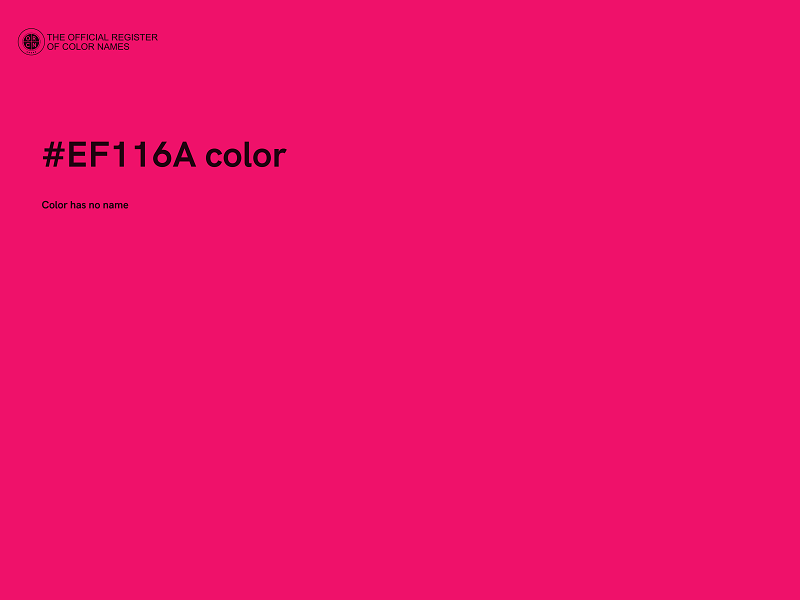 #EF116A color image