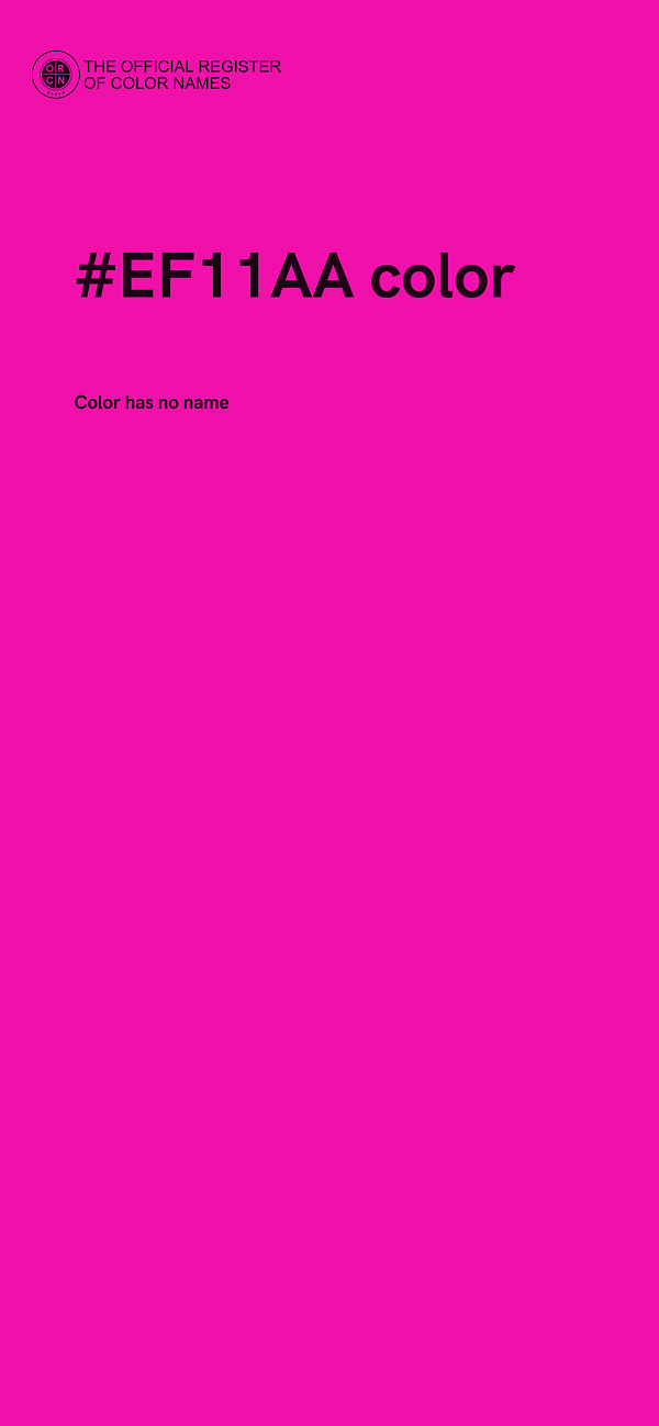 #EF11AA color image