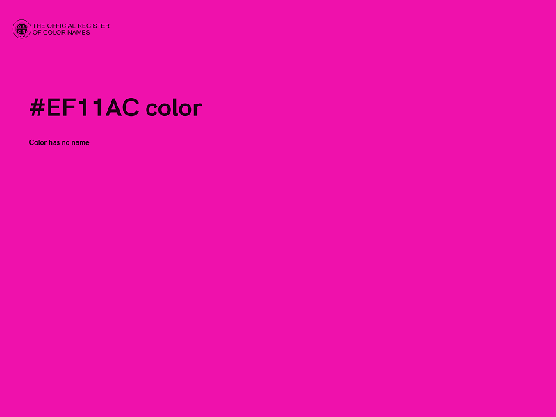 #EF11AC color image