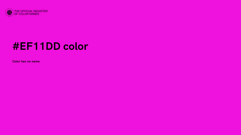 #EF11DD color image