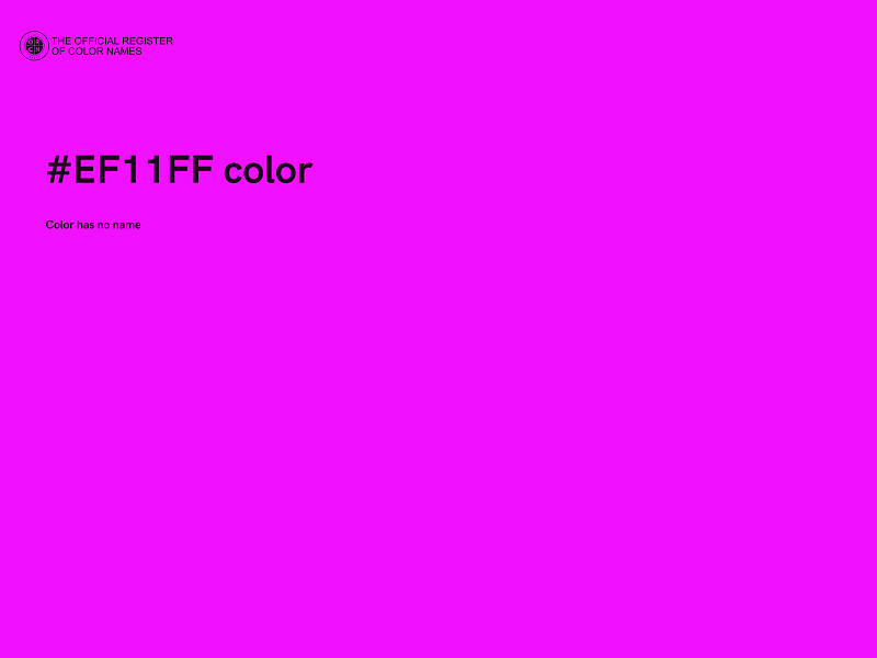 #EF11FF color image