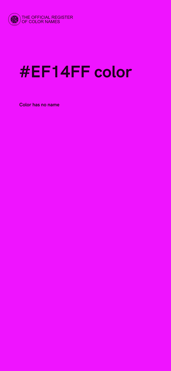#EF14FF color image