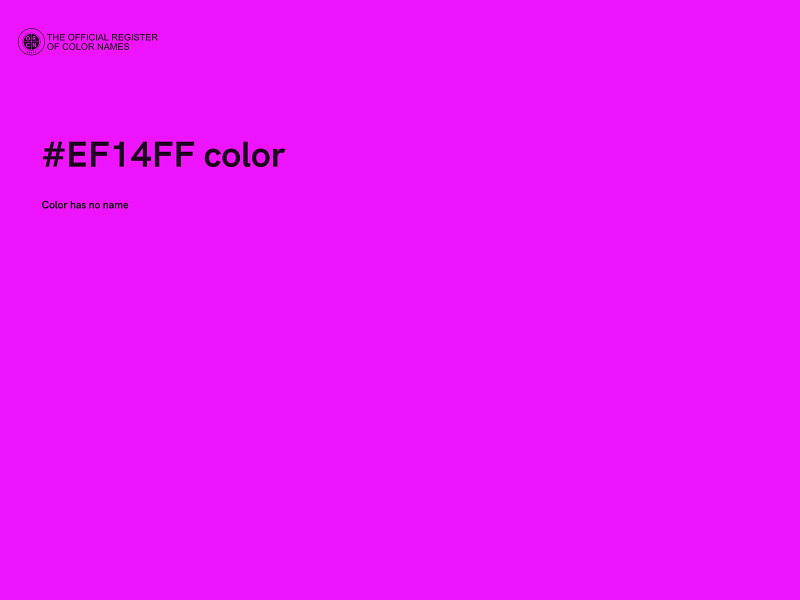 #EF14FF color image