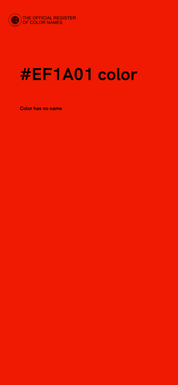 #EF1A01 color image