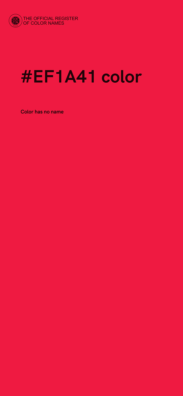 #EF1A41 color image