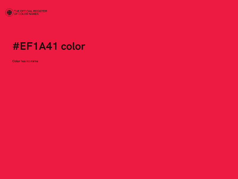 #EF1A41 color image