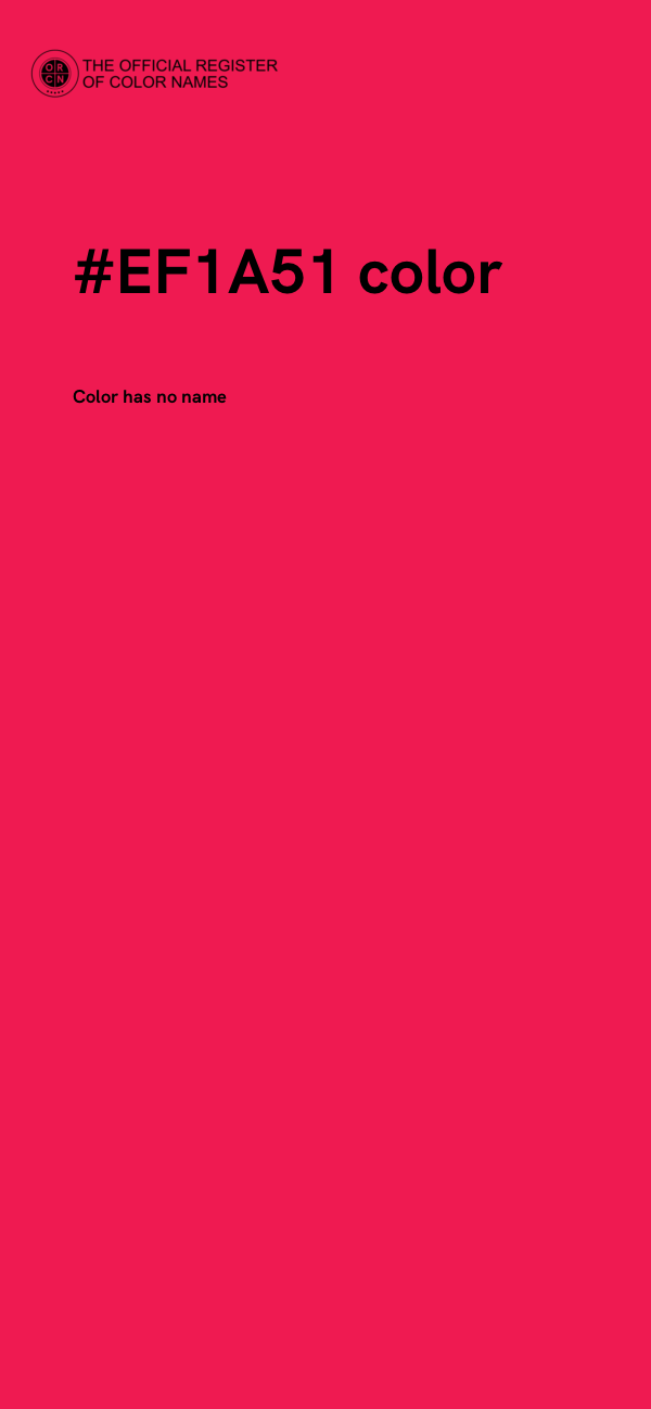 #EF1A51 color image