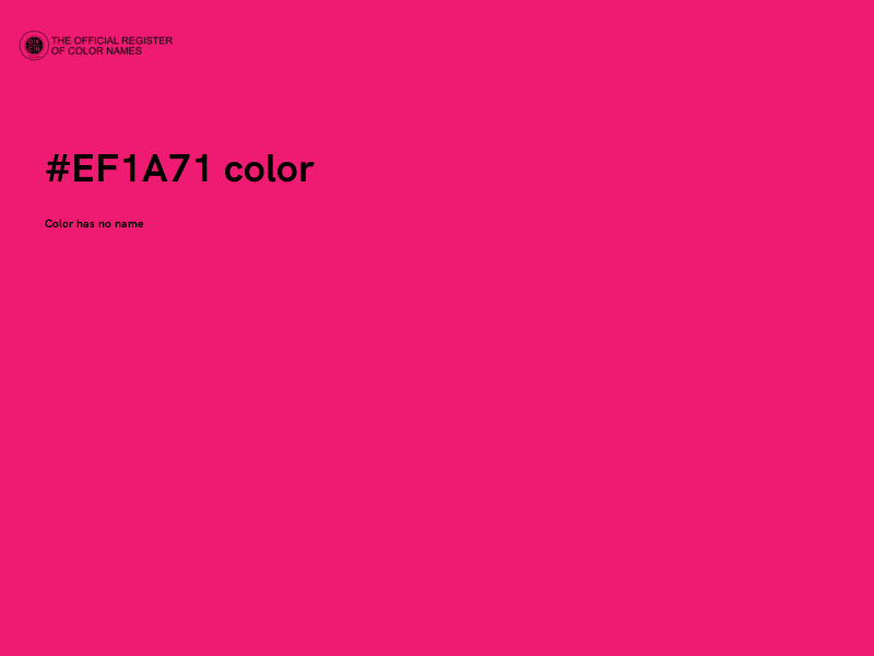 #EF1A71 color image