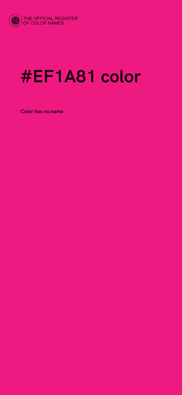 #EF1A81 color image