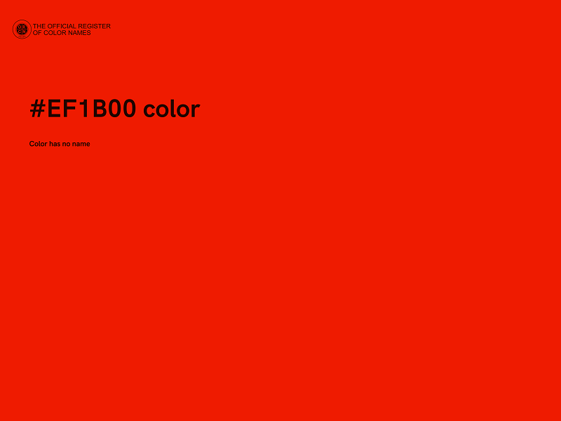 #EF1B00 color image