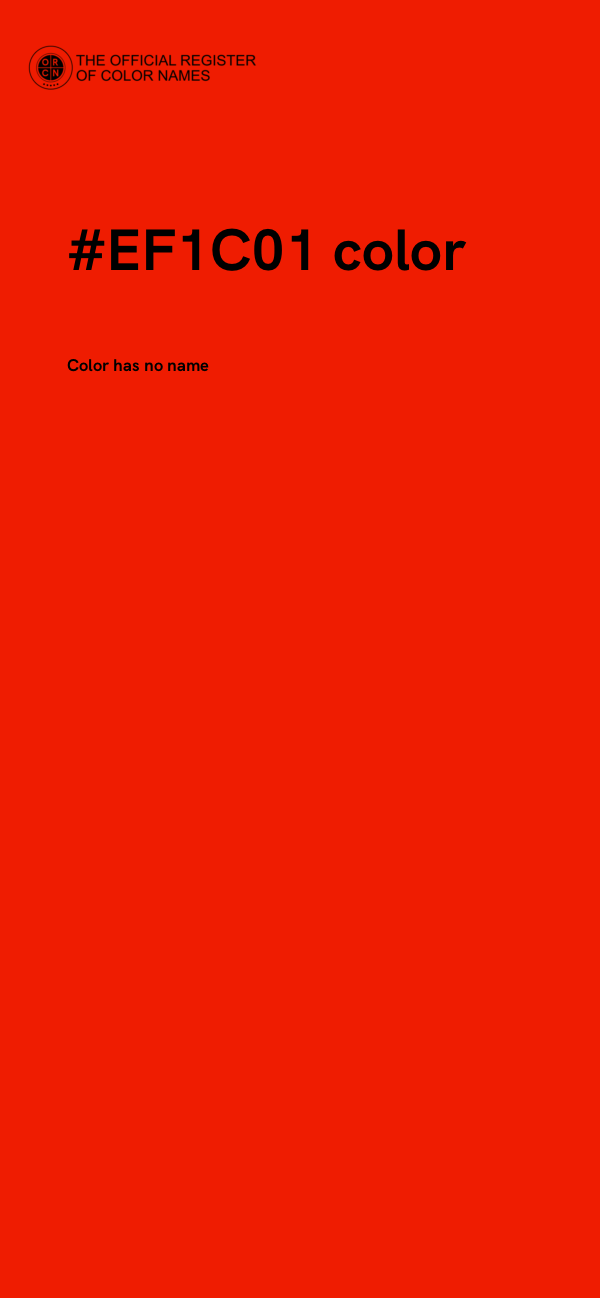 #EF1C01 color image