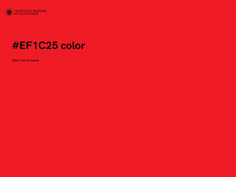 #EF1C25 color image