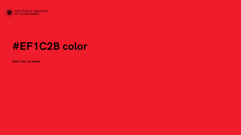 #EF1C2B color image