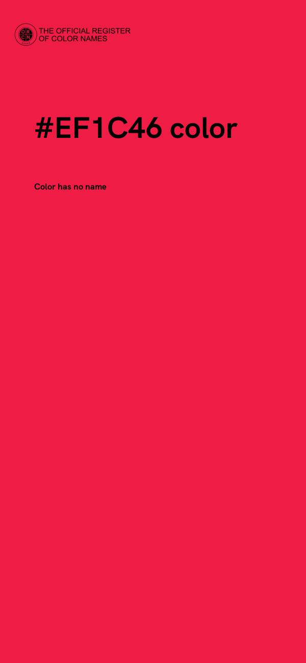 #EF1C46 color image
