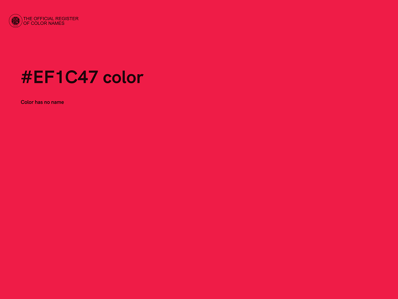 #EF1C47 color image