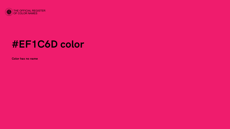 #EF1C6D color image