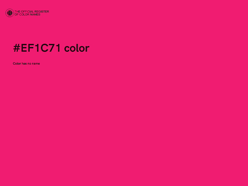 #EF1C71 color image