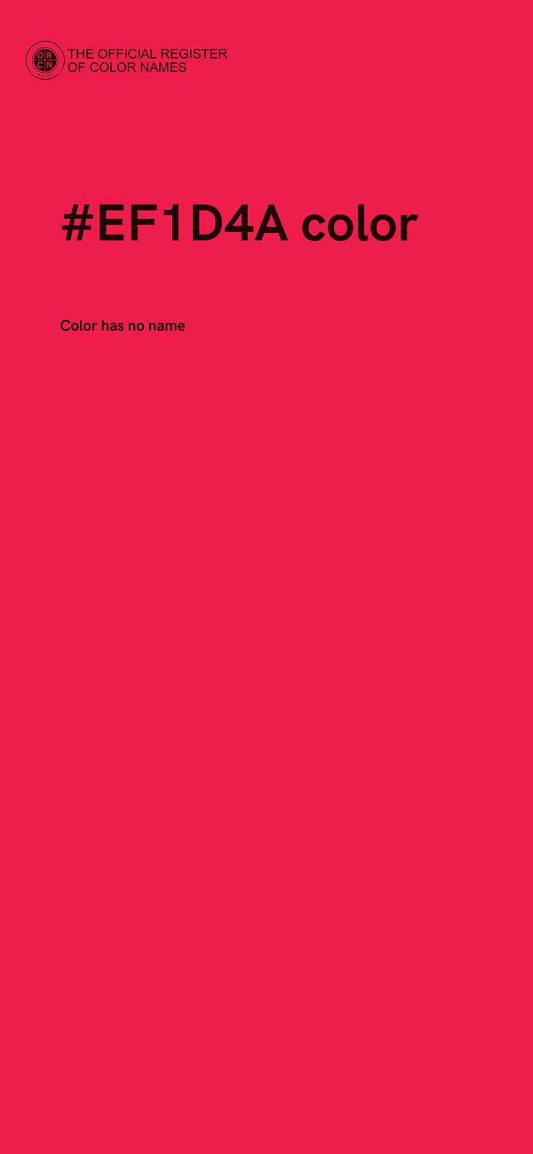 #EF1D4A color image