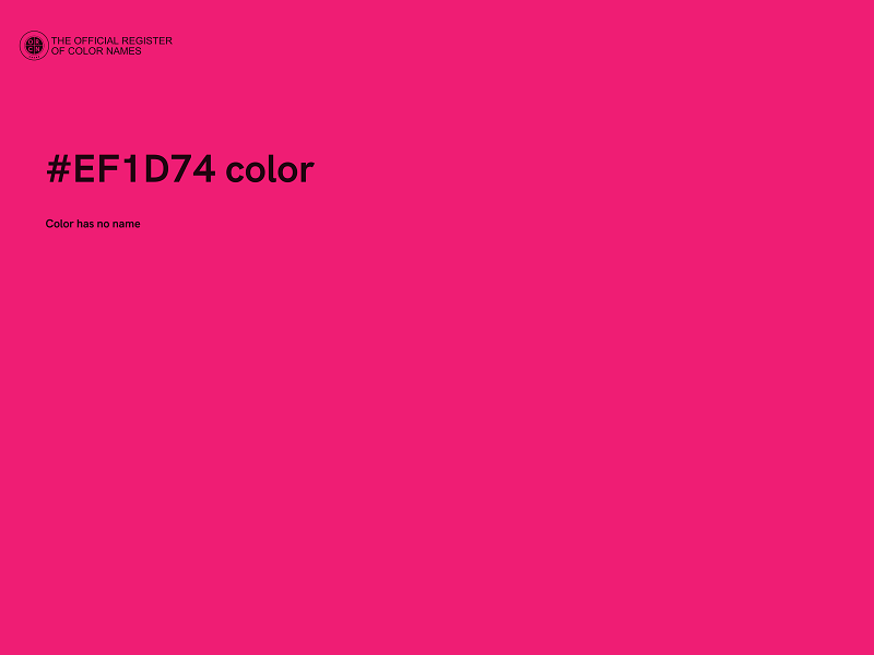 #EF1D74 color image