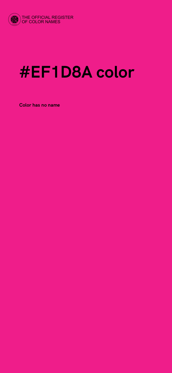 #EF1D8A color image