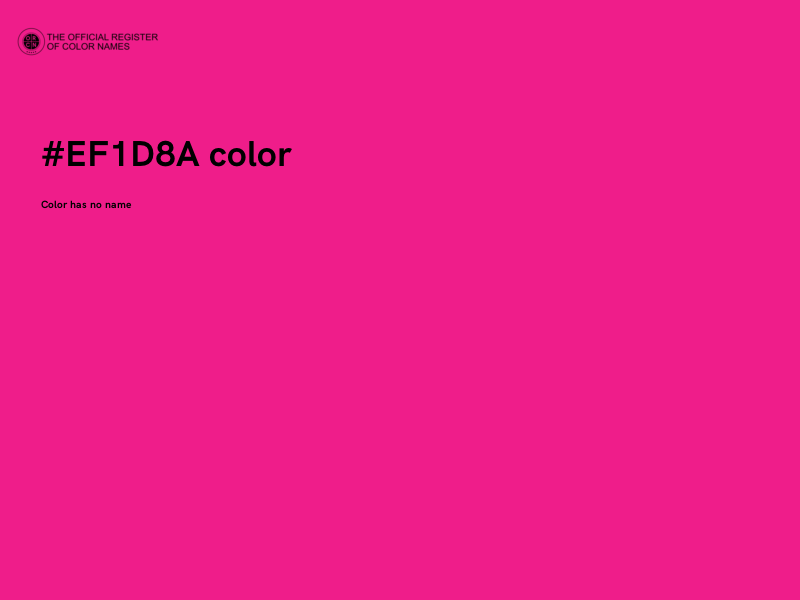 #EF1D8A color image