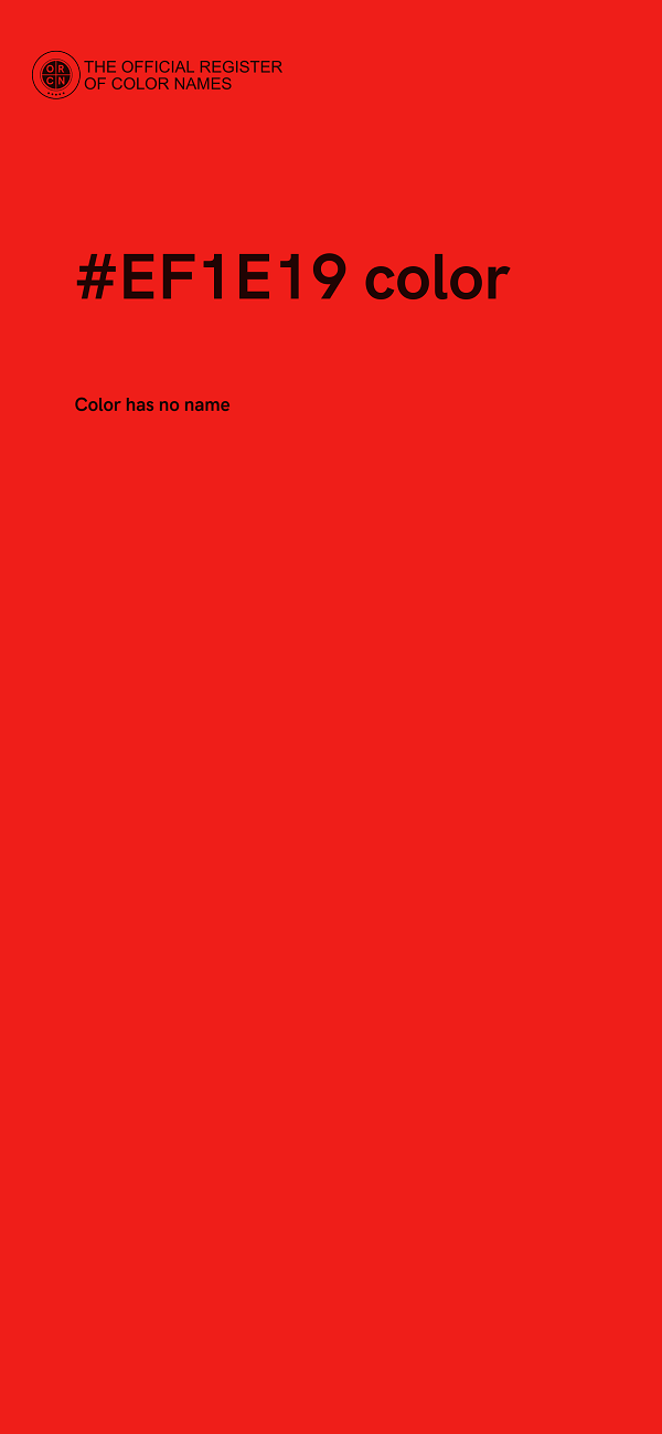 #EF1E19 color image