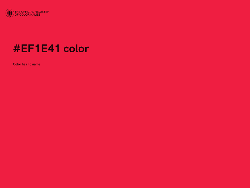 #EF1E41 color image