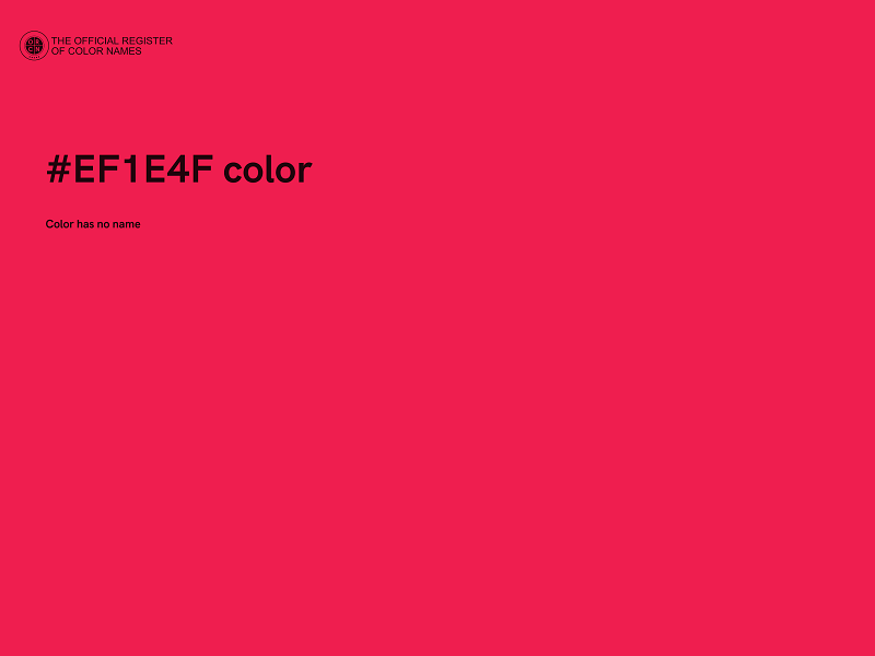 #EF1E4F color image