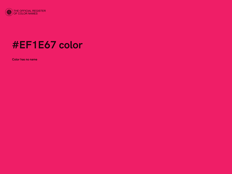 #EF1E67 color image