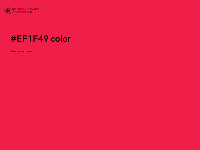 #EF1F49 color image