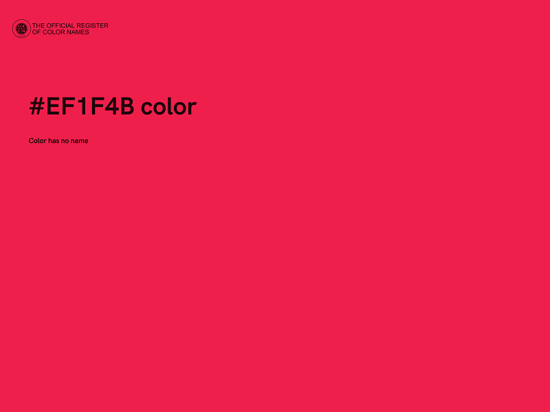 #EF1F4B color image